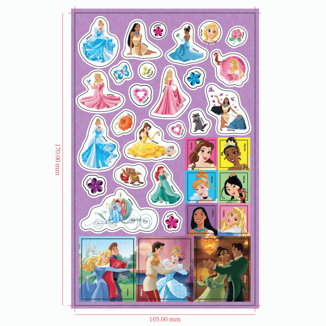 Disney Princess COLOURING SET ชุดระบายสี Love for Adventure + สีไม้และสติ๊กเกอร์โฮโลแกรม